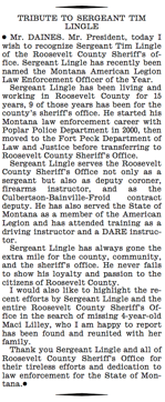 Sergeant Tim Lingle 